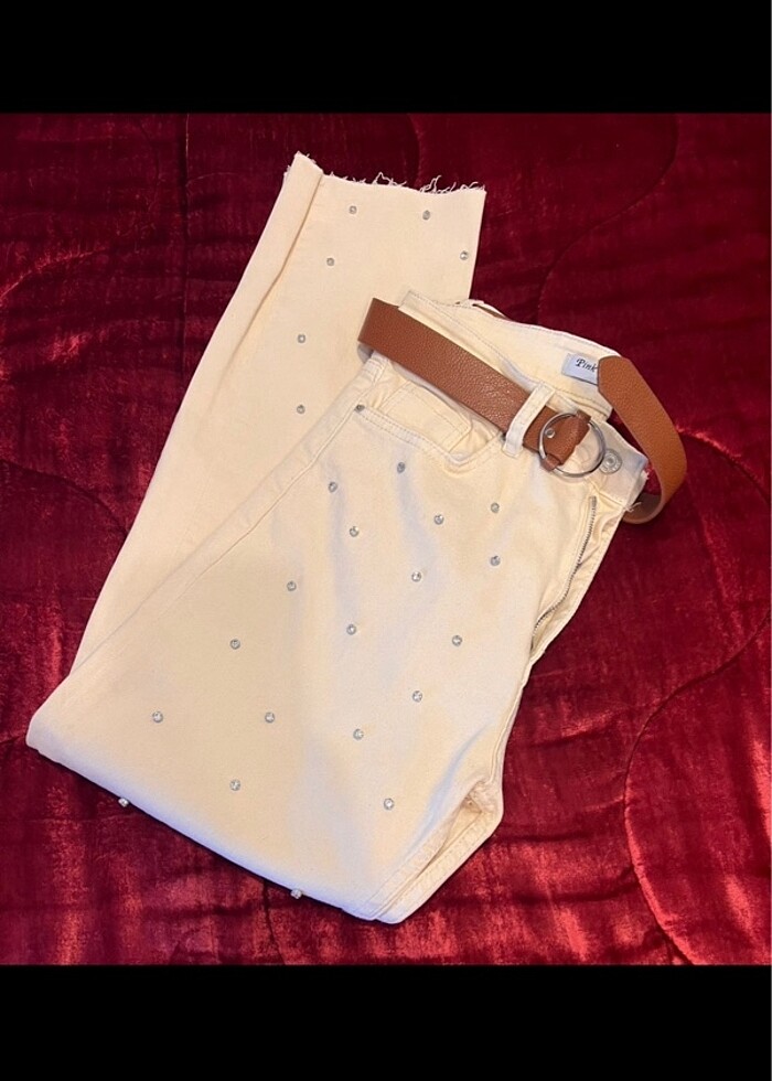 TAŞLI KOT PANTOLON - Görsel 5