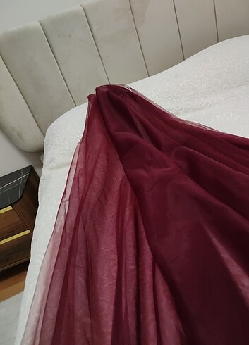 Bordo hayal tül duvak