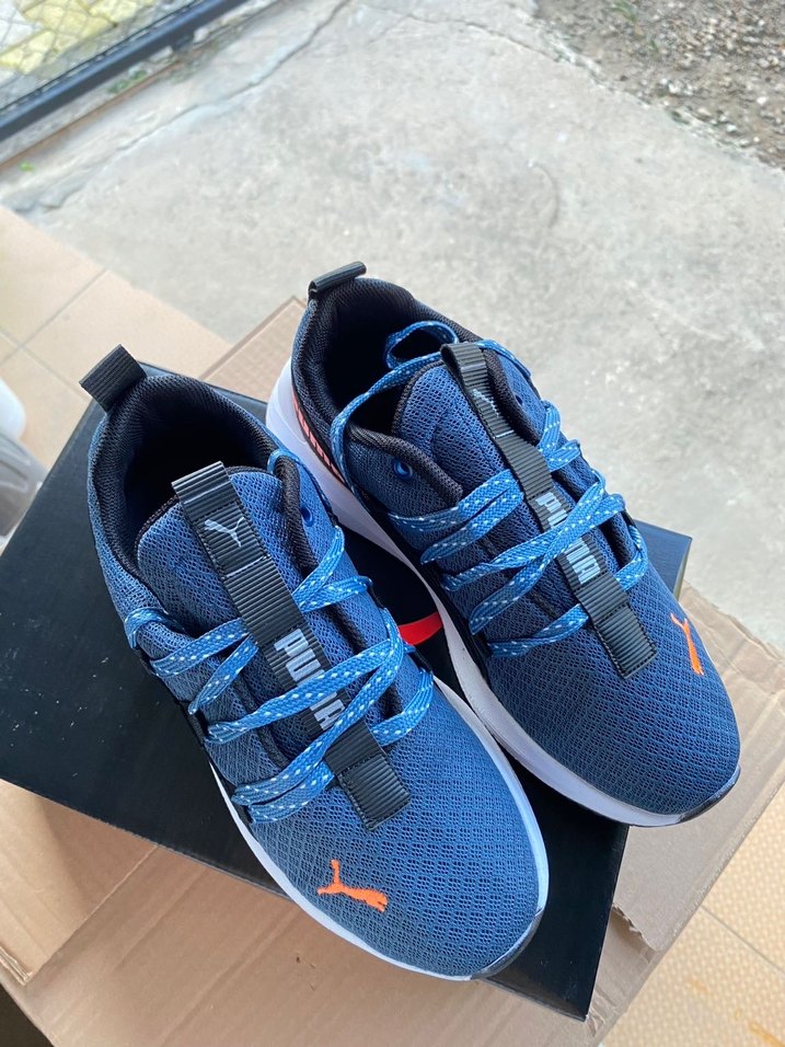 Mavi Puma Erkek Spor Ayakkabı Velcro Bantlı - Görsel 2