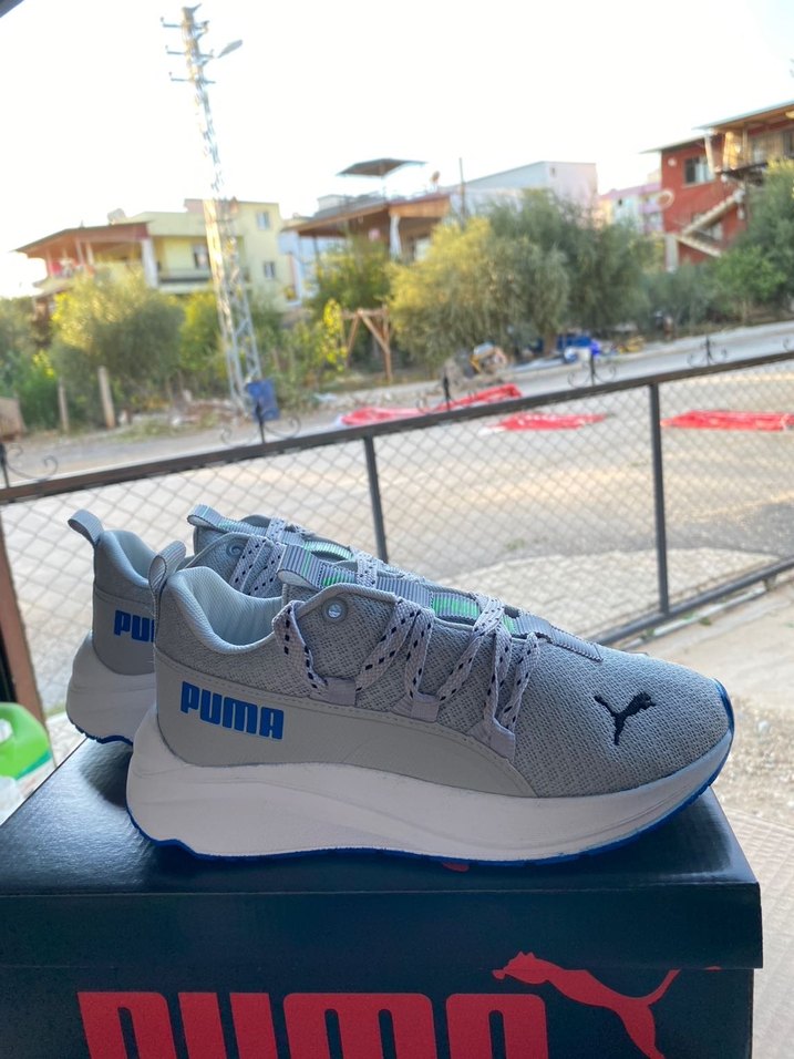 Puma Beyaz Gri Kadın  Spor Ayakkabı - Görsel 4