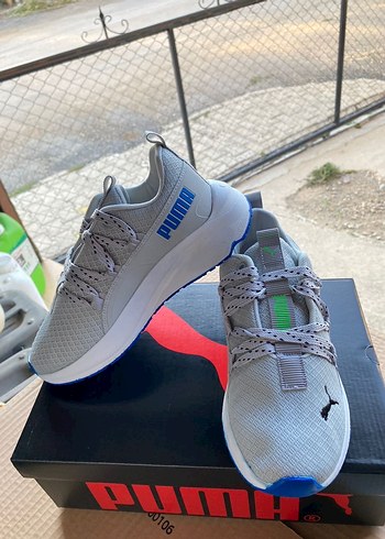 Puma Gri Erkek Spor Ayakkabı Bağcıklı - Görsel 4