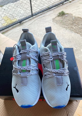 Puma Gri Erkek Spor Ayakkabı Bağcıklı - Görsel 7