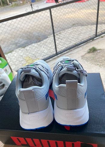 Puma Gri Erkek Spor Ayakkabı Bağcıklı - Görsel 6