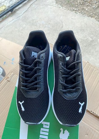 Siyah Beyaz Bağcıklı Spor Ayakkabı - Görsel 5