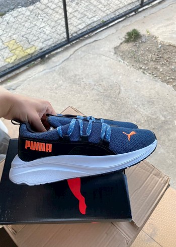 Mavi Puma Erkek Spor Ayakkabı Velcro - Görsel 3