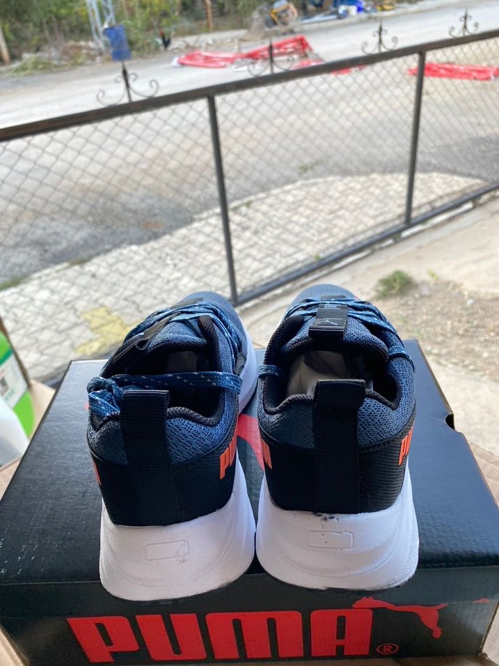 Mavi Puma Erkek Spor Ayakkabı Velcro - Görsel 4