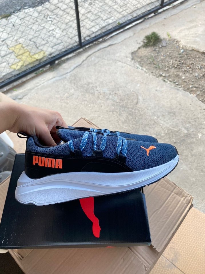 Mavi Puma Erkek Spor Ayakkabı Velcro - Görsel 3