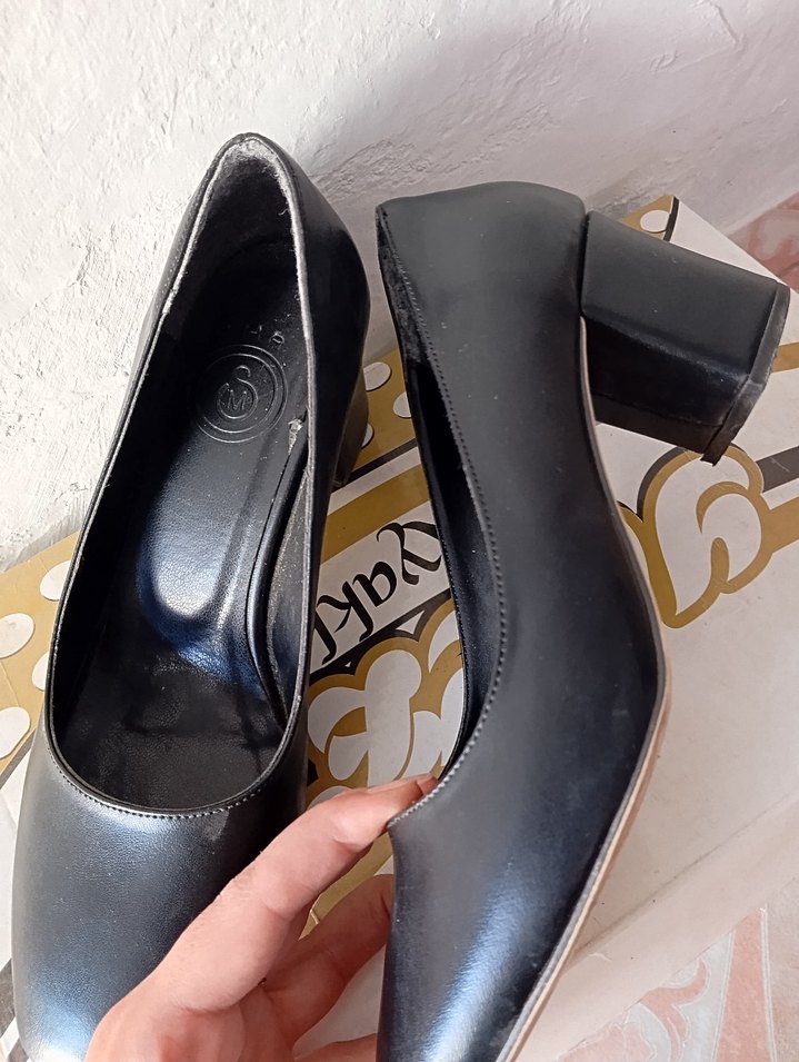 Siyah Kadın Klasik Topuklu Stiletto - Görsel 2