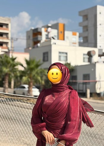 Bordo abiye - Görsel 2