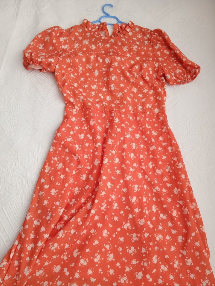 fırfırlı Midi Elbise - Görsel 2