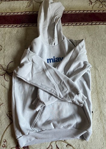 Kadın Gri Kapüşonlu Sweatshirt