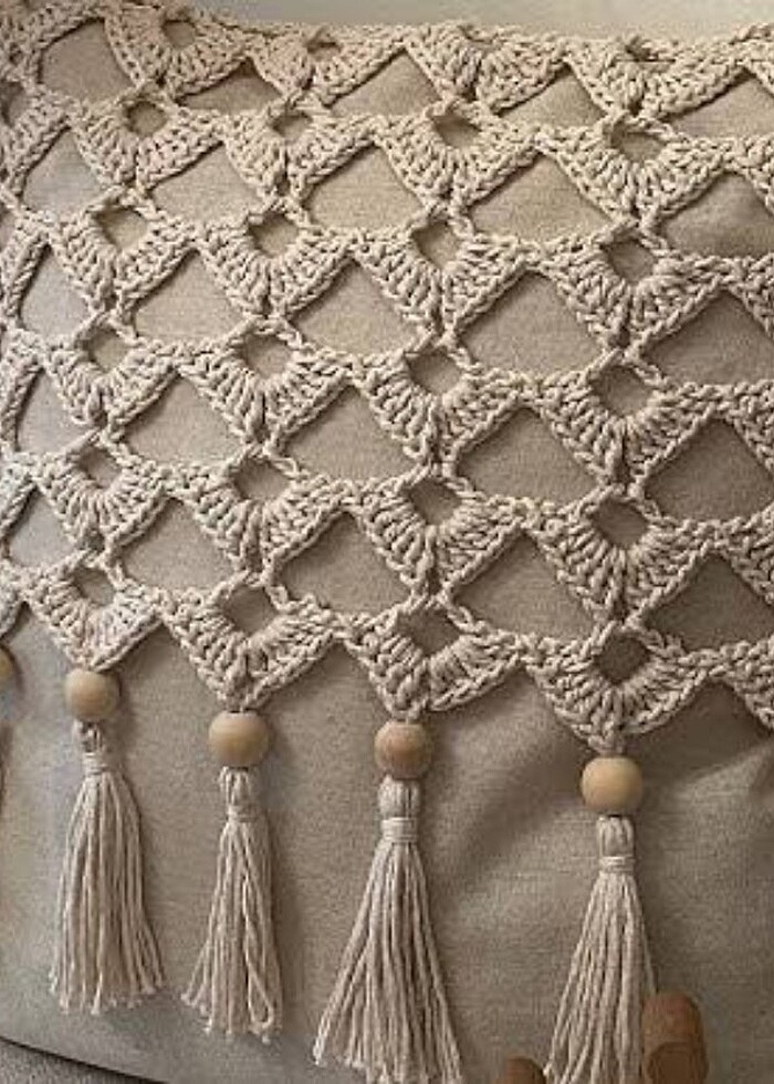 Örgü Kırlent ve Runner  - Görsel 2