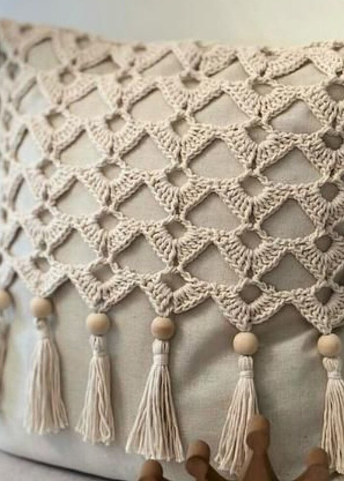 Örgü Kırlent ve Runner  - Görsel 3