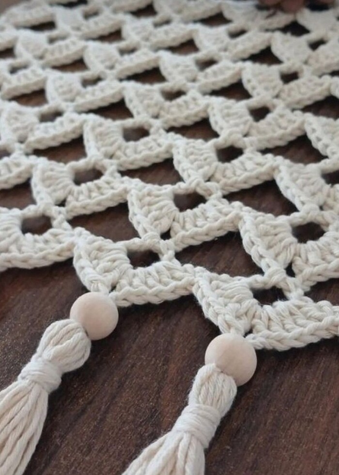 Örgü Kırlent ve Runner  - Görsel 4