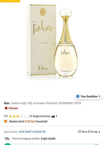 Dior Dior J'adore 100 ml parfüm 