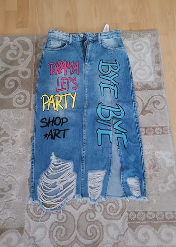 Shop Art 28 beden kot etek - Görsel 4