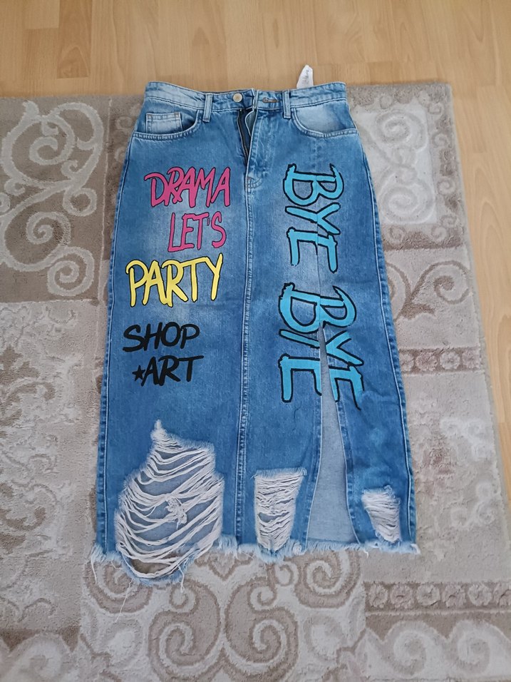 Shop Art 28 beden kot etek - Görsel 4