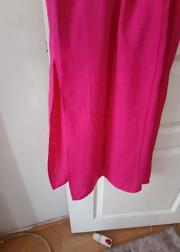 Pembe Nakışlı Bohem Uzun Elbise - Görsel 5