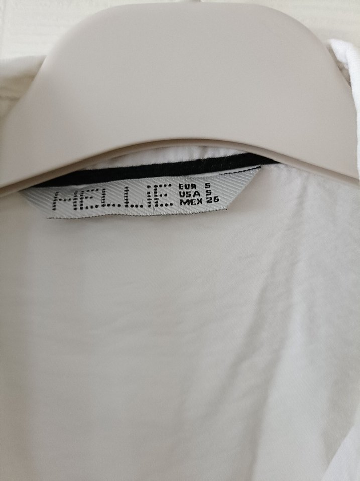 Kısa Kollu Beyaz Zebra Desenli Keten Gömlek - Görsel 3