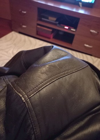 hakiki siyah Deri Erkek Ceket - Görsel 4