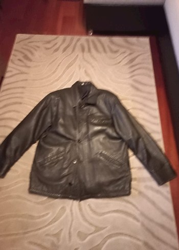 hakiki siyah Deri Erkek Ceket - Görsel 3