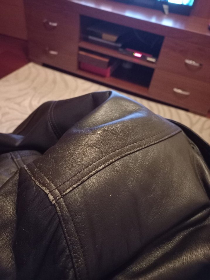 hakiki siyah Deri Erkek Ceket - Görsel 4