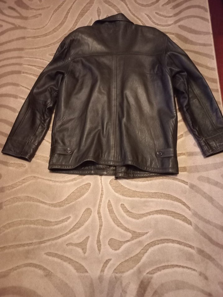 hakiki siyah Deri Erkek Ceket - Görsel 2