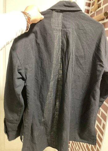 Siyah Uzun Kollu nakışlı Gömlek - Görsel 8