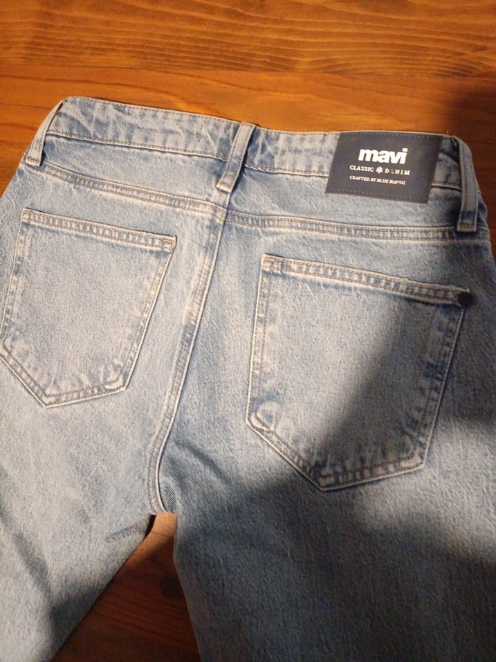 Sade Kesim Midi Boy unisex Kot Pantolon skinny - Görsel 4