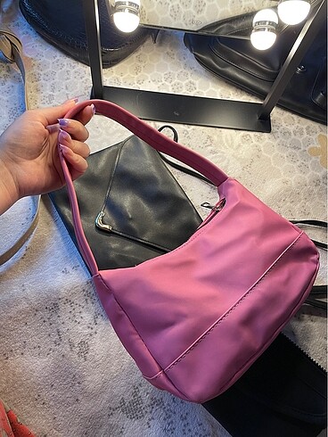 Diğer Pembe baget çanta housebags