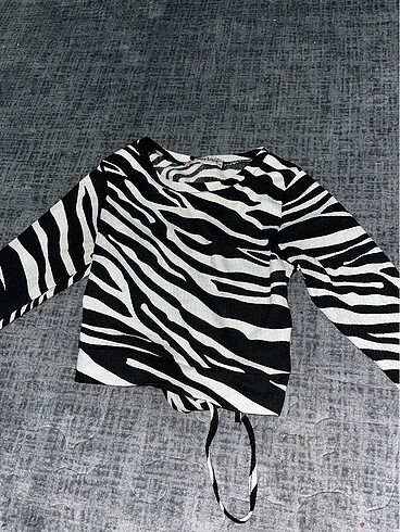 Zebra desenli crop