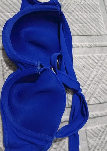 Mavi Strappy Tokalı Kadın Bikini Üstü - Görsel 2