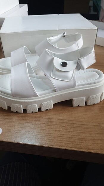 40 Beden beyaz Renk Beyaz sandalet
