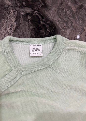 Nakışlı Pastel Gri Bebek Tulum - Görsel 4