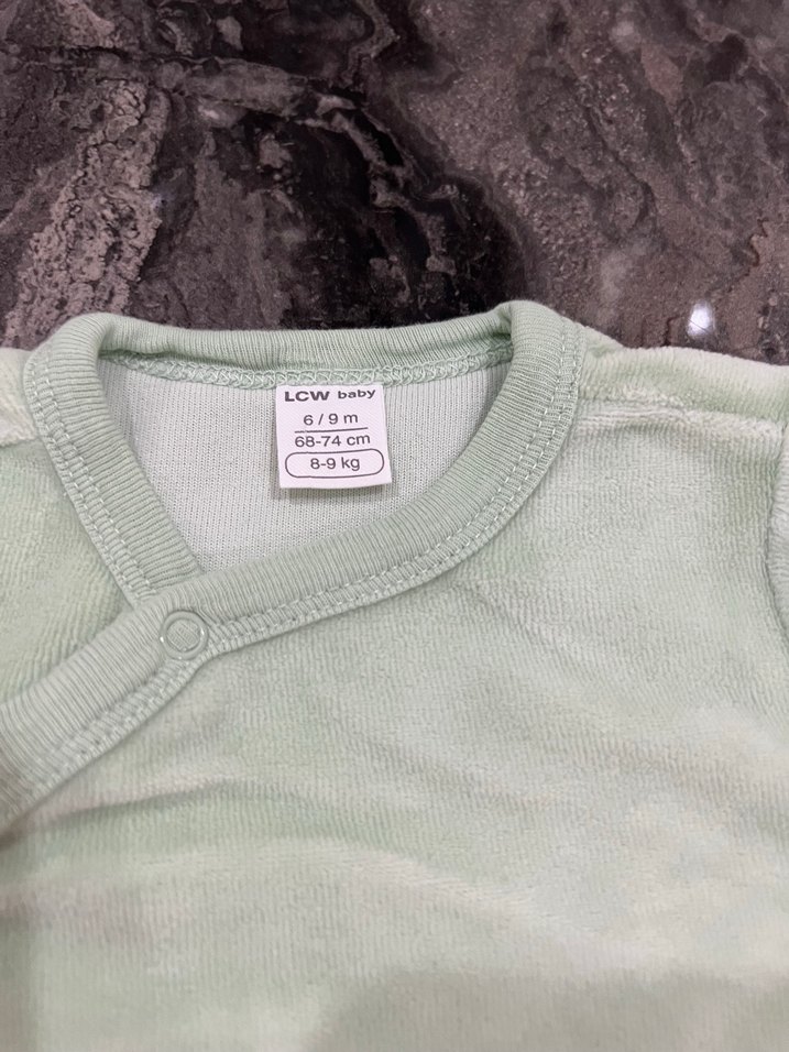 Nakışlı Pastel Gri Bebek Tulum - Görsel 4