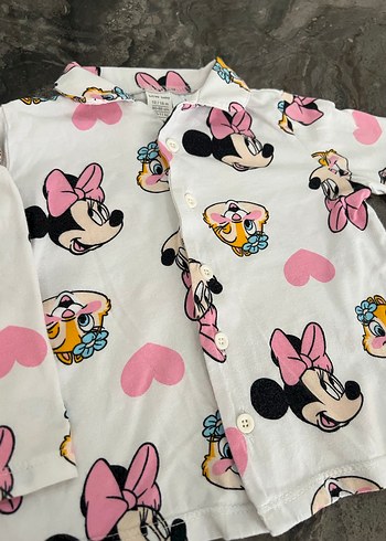 9-12 Ay Beden çeşitli Renk Kız Çocuk Kısa Kollu Pamuklu Pijama Takımları