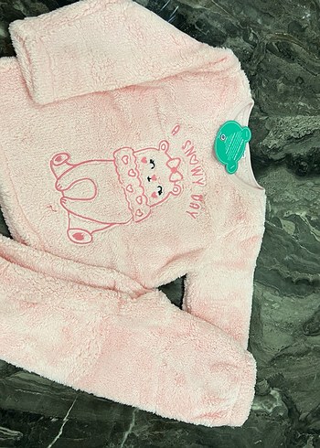 Pembe Tüylü Baskılı Kedi Kıyafeti - Görsel 2