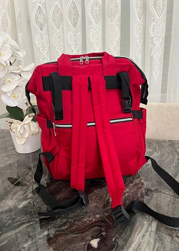 Kırmızı Desenli Bebek Çantası - Görsel 2