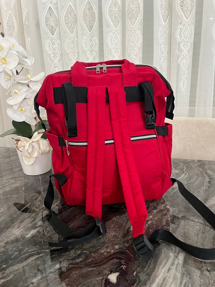 Kırmızı Desenli Bebek Çantası - Görsel 2