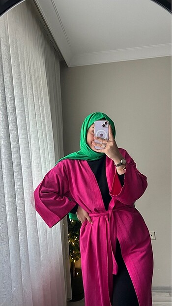diğer Beden pembe Renk Ka Hijap Kimono