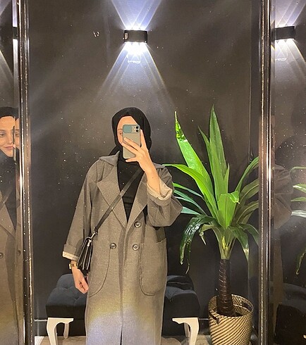 Gri kaşe kaban