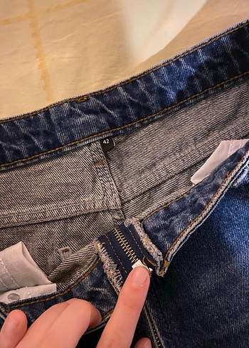Trendyol & Milla Kadın Lacivert Bol Kesim Midi Kot Pantolon
