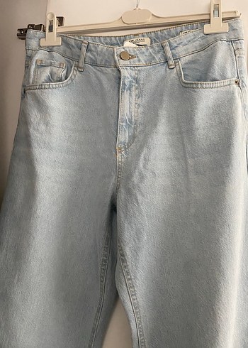 Pastel Mavi Midi Kadın Denim Pantolon - Görsel 5