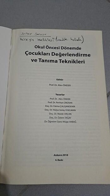  Okul Öncesi Dönemde Çocukları Değerlendirme ve Tanıma Teknikleri
