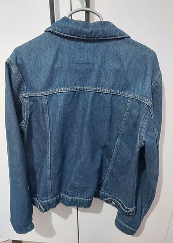 Düğmeli Mavi Kadın Denim Ceket - Görsel 3