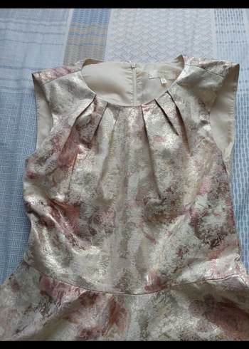 Pembe Drapeli Elbise - Görsel 2