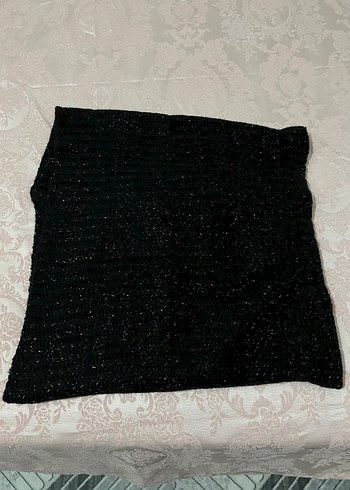 Siyah Örgü Kadın Atkı - Görsel 2