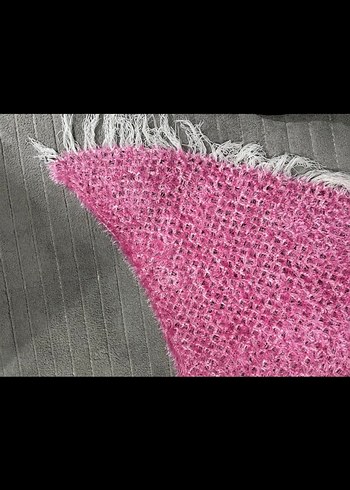 Pembe Örgü şal - Görsel 3