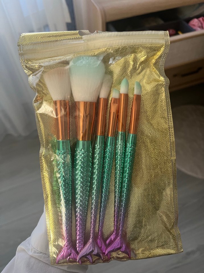 Renkli Denizkızı Makyaj Fırça Seti - Görsel 2