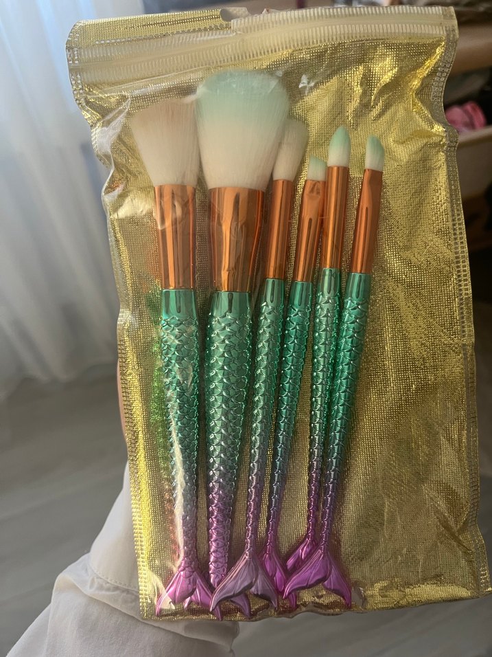 Renkli Denizkızı Makyaj Fırça Seti - Görsel 3